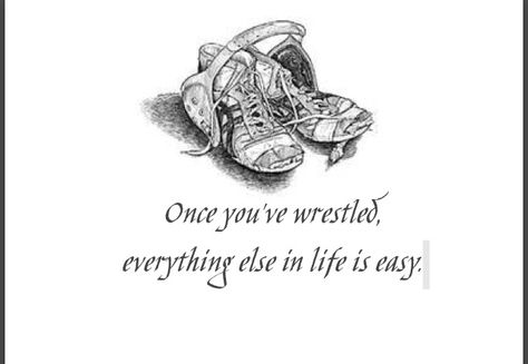 Wrestling tattoo Wrestling Tattoos Ideas, Wrestling Motivation, Wrestling Tattoos, Wrestling Rules, Life Is Easy, Wrestling Quotes, Sports Banquet, Tattoo Quote, Crazy Tattoos