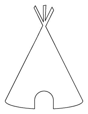 Teepee pattern. Use the printable outline for crafts, creating stencils, scrapbooking, and more. Free PDF template to download and print at http://patternuniverse.com/download/teepee-pattern/ Teepee Template Free Printable, Teepee Craft Preschool, Teepee Template, Camping Template, Teepee Craft, Toddler Teepee, Teepee Pattern, Native American Totem Poles, Native American Art Projects