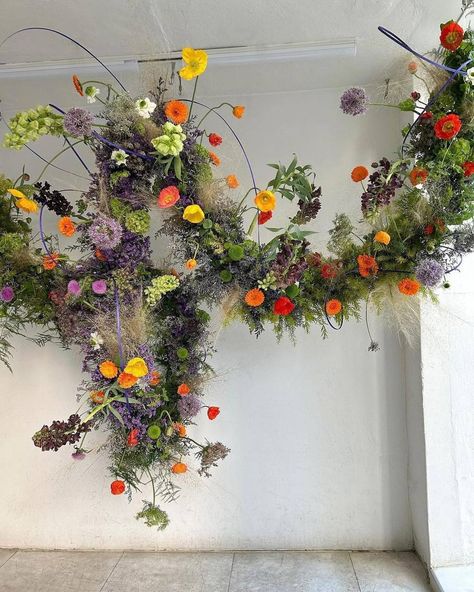 Colour Emotion, Bloom Aesthetic, Hanging Floral Installation, One Spring Night, Boutique Restaurant, Mood Wedding, Hanging Installation, Party Elements, Moody Florals