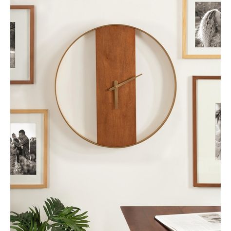 Wall collage with clock