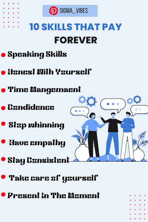 This pin highlights the importance of acquiring skills that have long-term financial benefits. Discover a variety of high-demand skills that can help you secure a stable income and build a prosperous future. From technical expertise to entrepreneurial skills, explore the possibilities of acquiring valuable abilities that pay off for a lifetime. Let this pin inspire you to invest in self-improvement and unlock opportunities for financial success. High Demand Skills, Job Hacks, Stable Job, Stable Income, Job Inspiration, Entrepreneurial Skills, Speaking Skills, Skills To Learn, Instagram Growth
