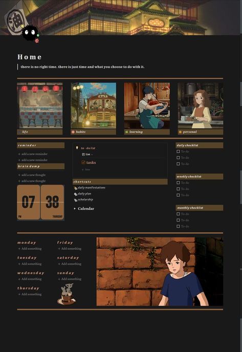 Retro Notion Template, Fun Notion Templates, Yellow Notion Template, Notion For Writing, Notion Template Ideas Aesthetic Anime, Home Page Notion Template, Notion Template Ideas For Students Kpop, Things To Add To Your Notion, Autumn Notion Template