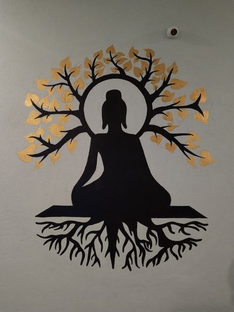 Easy Buddha wall painting 🧱 🎨 Buddha Painting On Wall, Buddha Wall Painting, Living Room Canvas Painting, Painting On Wall, Buddha Painting Canvas, Canvas Painting Tutorials, Buddha Painting, Buddha Quote, Living Room Canvas