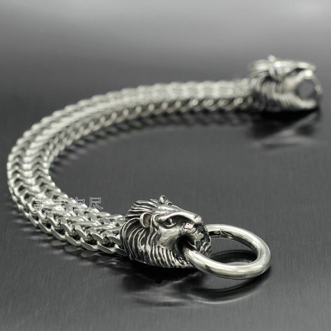 Order Gothic Bracelet Domineering Trendy Steel Double Lion Head Shop at https://www.yopaishop.com/product/gothic-bracelet-domineering-trendy-steel-double-lion-head Wedding Banner Design, Gothic Bracelet, Head Shop, Wedding Banner, Lion Head, Banner Design, Rope Bracelet, Mens Bracelet, Silver Bracelet