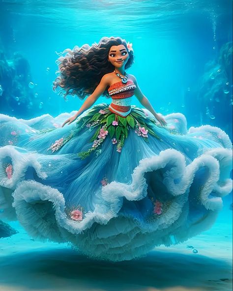 Disney princesses underwater part 2 Goth Disney, Disney Princess Moana, Disney Princess Anime, Image Princesse Disney, Animation Inspiration, Art Puzzle, Disney Princess Fashion, Fashion Artwork, Disney Artwork