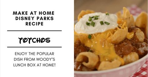 Yee Haw! Bring Woody’s Lunch Box Home With This Totchos Recipe! Disneyland Recipes, Totchos Recipe, Disney Inspired Food, Grill Cheese Sandwich Recipes, Geek Food, Homemade Sauce Recipes, Disney Recipes, Food Park, Disney's Hollywood Studios