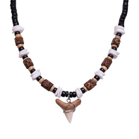 PRICES MAY VARY. Length: 18 Inches - the length of an item is measured from end to end, including the clasp. To measure your neck size, use a flexible tape measure or cord and wrap it around the base of your neck. Add 2 inches to the measurement for a comfortable fit. Material: Coconut Shell & Shell Beads. The necklace is made of genuine coconut and shells that are drilled, smoothed and polished. Durable, lightweight, and easy to care for. They can be cleaned with mild soap and water or polished Chips Necklace, Dreamcatcher Pendant, Shark Pendant, Coconut Shells, Shell Beads Necklace, Bull Shark, Shark Tooth Necklace, Shark Tooth, Free Bracelet