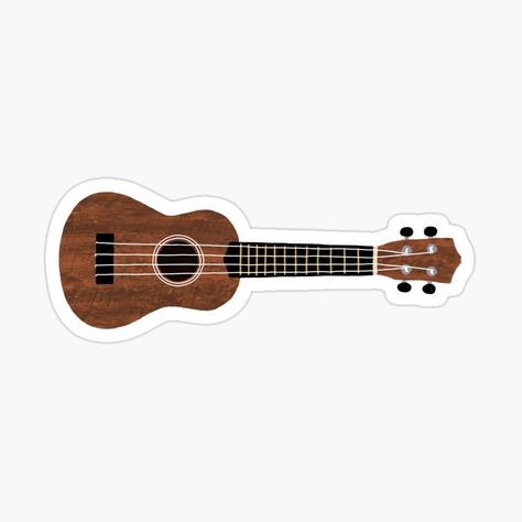 Ukulele Stickers, Ukulele Design, Decorate Notebook, Red Bubble, Coloring Stickers, Eye Catching Colors, Ukulele, Sticker Design, Sell Your Art