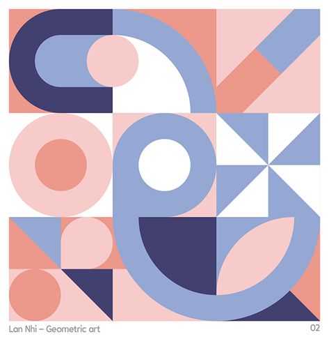 Random Geometric Art on Behance Geometric Flat Illustration, Bauhaus Geometric, Bauhaus Print, Geometric Artwork, Bauhaus Art, Geometry Design, Bauhaus Poster, Abstract Geometric Art, Geometric Art Prints