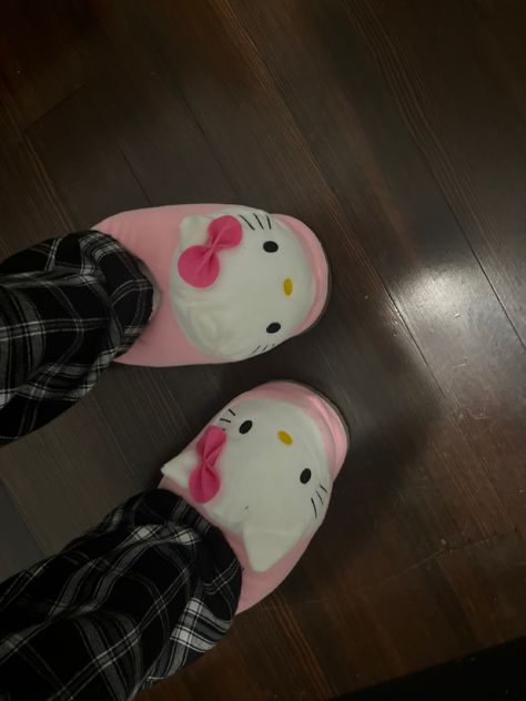 Hello Kitty Slippers, Hello Kitty, Slippers, Kitty, Black