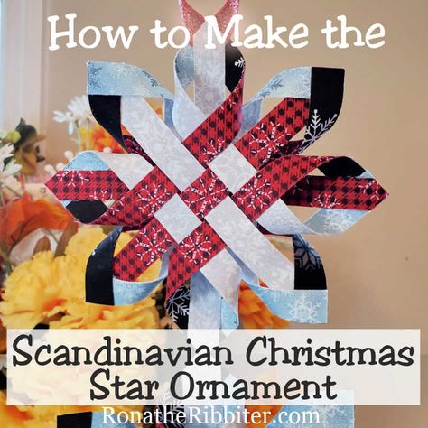 Scandinavian Star Ornament, Studio Curtains, Scandinavian Star, Scandinavian Christmas Ornaments, Christmas Decorations Sewing, Norwegian Christmas, Christmas Fabric Crafts, Diy Christmas Presents, Quilted Christmas Ornaments