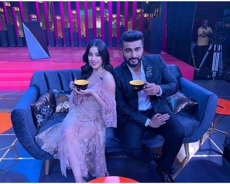 Janhvi Kapoor Revealed The First Rapid Fire Question Asked To Her On Koffee With Karan White Bodycon Mini Dress, Koffee With Karan, Janhvi Kapoor, Arjun Kapoor, Saif Ali Khan, Karan Johar, Picture Movie, Sara Ali Khan, Ali Khan