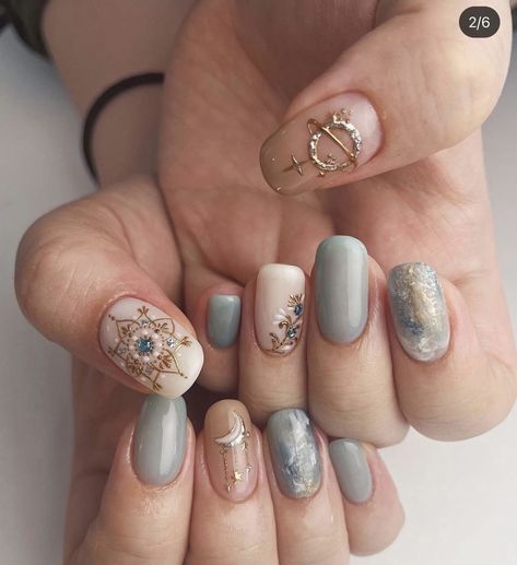 Astronomy Nail Art, Bohemian Nails, Luv Nails, Boho Nails, Natural Nail Designs, Beauty Hacks Nails, Hello Nails, Minimal Nails, How To Grow Nails