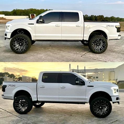 Ford F150 Lifted, Denali Truck, Custom Ford Trucks, Ford Super Duty Trucks, Ford Trucks F150, Ford Ranger Truck, Super Duty Trucks, White Truck, Dodge Muscle Cars