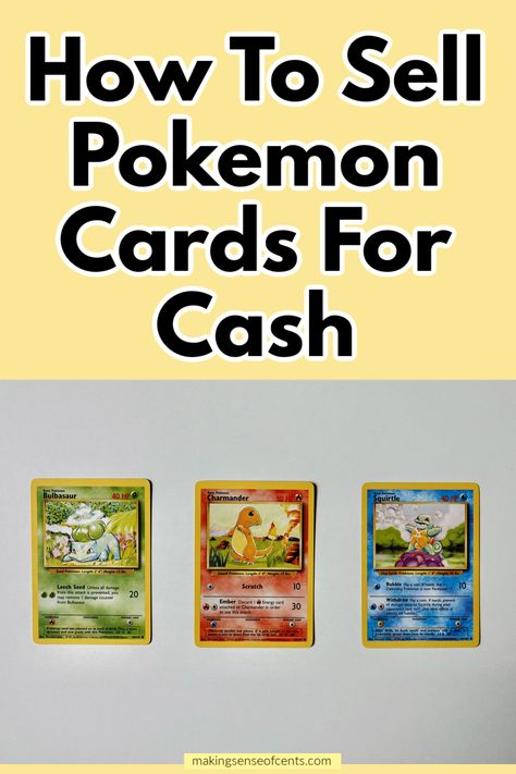 15 Best Places To Sell Pokemon Cards: How To Sell Pokemon Cards. Looking for the best places to sell your Pokemon cards? Here's how to sell Pokemon cards online and near you, and make money. Create Your Own Pokemon Card, How To Play Pokemon Card Game, Selling Pokemon Cards, Resin Pokemon Card, Pokemon Cards Eevee, Pokemon Cards For Sale, Pokemon Poster, Green Characters, Money Makers