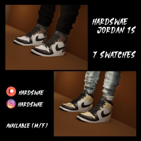 DAY 1: HARDSWAE JORDAN MEETS COMME DES GARCONS 🖤. | Hardswae. on Patreon Sims 4 Cc Black Male Shoes, Sims 4 Male Shoes, Sims 4 Urban Cc, Sims Shoes, Sims 4 Cc Male, Sims 4 Urban, Sims 4 Men Clothing, Sims 4 Hair Male, Sims 4 Male Clothes