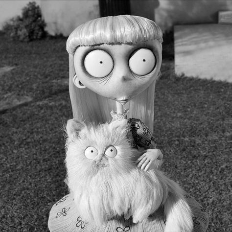 Little Gothic Horrors on Instagram: “Happy Birthday to Catherine O'Hara (March 4, 1954), who voiced the character of Weird Girl (pictured with her cat, Mr. Whiskers) in Tim…” Frankenweenie Wallpaper, Weird Girl, Instagram Happy Birthday, March 4, Tim Burton, Happy Birthday