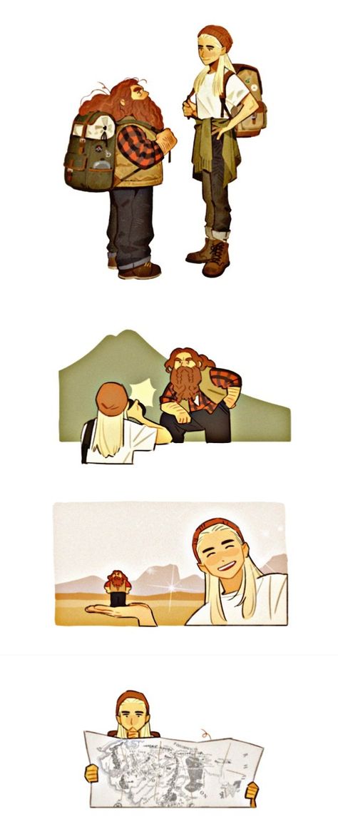 Gimli Legolas Fanart, The Ring From Lord Of The Rings, Hobbit Fanart Thorin, Lord Of The Ring Fanart, Cute Lord Of The Rings Art, Lord Of The Rings Legolas And Gimli, Cute Hobbit Art, Frodo And Aragorn Fanart, Lord Of The Rings Legolas Art