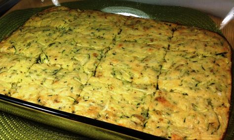 Zucchini Squares.  An oldie but a goodie. Cheesy side dish made with Bisquick heart smart, zucchini,  Parmesan cheese, etc. also good at room temperature. Recipes Without Cheese, Baked Zucchini Recipes, Zucchini Squares, Zucchini Egg, Zucchini Recipes Baked, Baked Zucchini, Zucchini Casserole, Egg Bake, Bake Zucchini