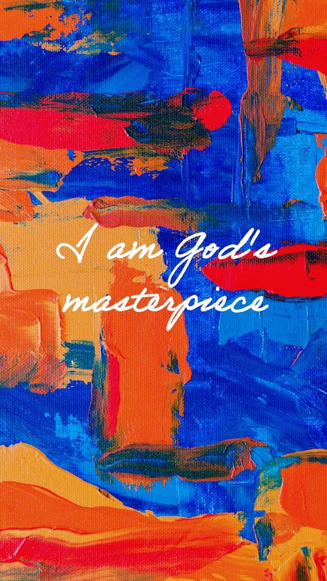 You Are Gods Masterpiece Wallpaper, Gods Masterpiece, God's Masterpiece, Christian Backgrounds, Painting Creative, Christian Images, Bible Quotes Wallpaper, Christian Artwork, Jesus Wallpaper