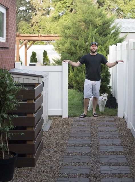 Carport Makeover, Small Patio Ideas On A Budget, Room For Tuesday, Side Yard Landscaping, Side Yards, Rustic Porch, Budget Patio, Trellis Design, Side Garden