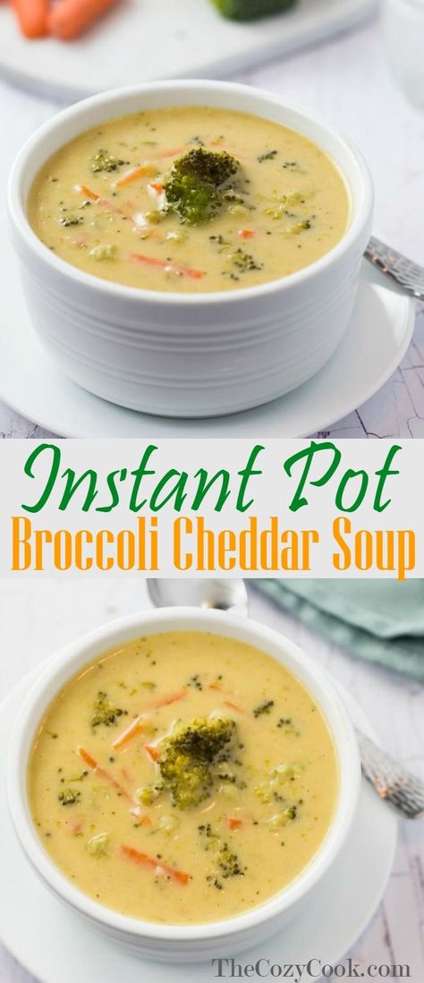 This instant pot french onion soup features perfectly caramelized onions in a rich, dark broth topped with a toasted baguette and hot and bubbly Gruyere cheese. | The Cozy Cook | #Soup #FrenchOnionSoup #InstantPot #Onions #BeefBroth #Dinner #Gruyere #ComfortFood Instant Pot Broccoli Cheese Soup, Instant Pot Broccoli Cheddar Soup, Instant Pot Broccoli, The Cozy Cook, Cozy Cook, Broccoli Cheese Soup Recipes, Cheese Soup Recipes, Cream Of Broccoli Soup, Broccoli Soup Recipes