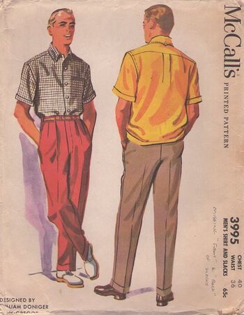 1950s Men, 1950s Mens Fashion, 1950s Patterns, 1950s Sewing Patterns, Mens Slacks, Slacks Pants, 1950s Mens, Smart Tiles, Slacks Trousers