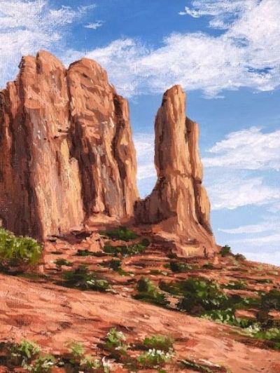 50 Easy Acrylic Landscape Painting Ideas for Beginners - Craftionary Easy Acrylic Landscape, Landscape Painting Ideas For Beginners, Fine Art Painting Techniques, Draw Landscape, Beginners Drawing, How To Draw Flowers, Landscape Painting Ideas, Paint Landscape, Painting Ideas For Beginners