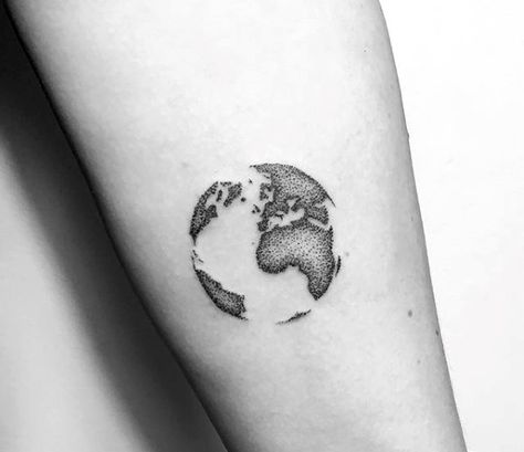 40 Awesome Simple Tattoos For Men ... Cool Simple Tattoos, World Map Tattoo, Tattoo Bras Homme, Simbolos Tattoo, Globe Tattoos, Map Tattoo, Earth Tattoo, Simple Tattoos For Guys, Irezumi Tattoos