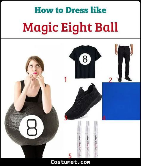 Magic 8 Ball Costume for Cosplay & Halloween 2023 Ball Costume Diy, Magic 8 Ball Costume, How To Make Magic, Magic 8 Ball, Balls Shirt, Popular Toys, Novelty Toys, Black Sneakers, Running Sneakers