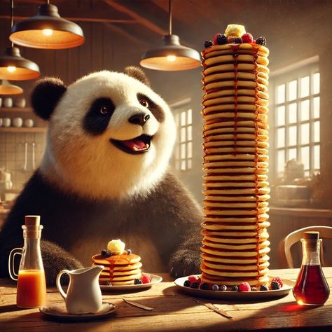 Stacking up happiness one pancake at a time! 🥞🐼✨ #PancakeParadise #BrunchGoals #PandaEats #breakfastbliss How many pancakes do you think you could stack? Drop your guess below! ⬇️🍯 Panda Pancakes, Panda Eating, Android Wallpaper Art, Pancake Stack, Panda Art, Food Displays, Panda Love, Wallpaper Art, Android Wallpaper