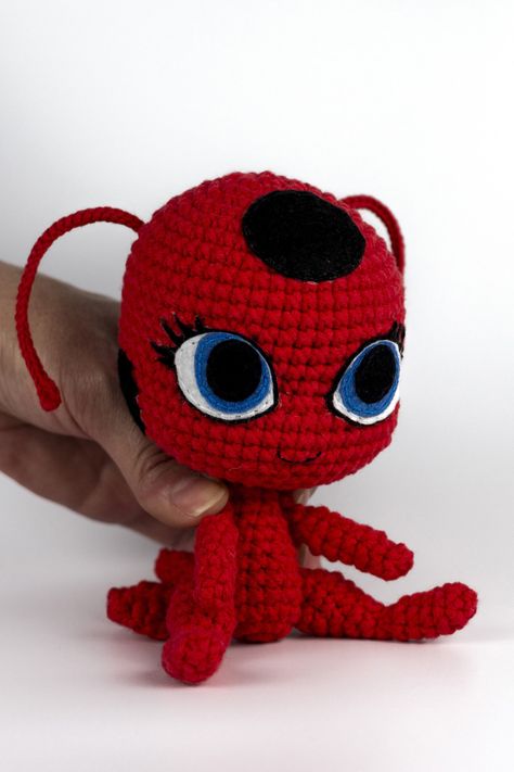 Miraculous Ladybug Cosplay, Ladybug Plush, Ladybug Doll, Ladybug Cosplay, Marinette Miraculous Ladybug, Miraculous Ladybug Costume, Marinette Miraculous, Crochet Ladybug, Ladybug Costume