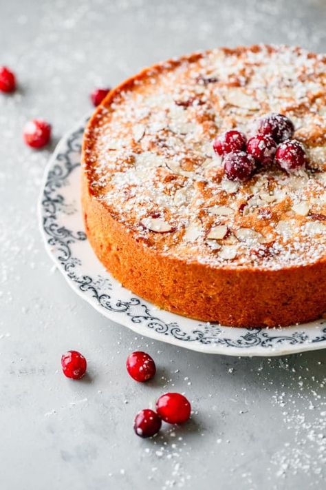 Cranberry Christmas Cake Cranberry Crumb Cake, Cranberry Christmas Cake, Cranberry Christmas, Holiday Baking List, Cranberry Cake, Almond Meal, Almond Extract, Christmas Foods, Recipe Dessert