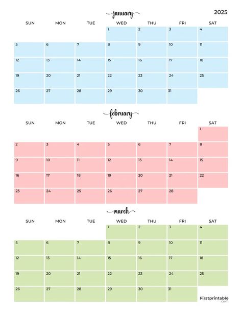 Printable Quarterly Calendar 2025 Q1 - Template 04 Q1 Planning, Quarterly Planning, Quarterly Calendar, Memorial Day Coloring Pages, Calendar Worksheets, Budget Calendar, Quarterly Planner, Weekly Calendar Planner, Calendar March