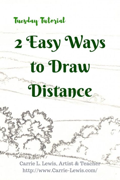 Two very simple ways to draw distance and create pictorial depth in even the most basic landscape drawings (or in any drawing). Basic Landscape, Any Drawing, Landscape Tips, Pencil Drawing Tutorials, Simple Line Drawings, Drawing Supplies, Drawing For Beginners, Landscape Drawings, Art Instructions