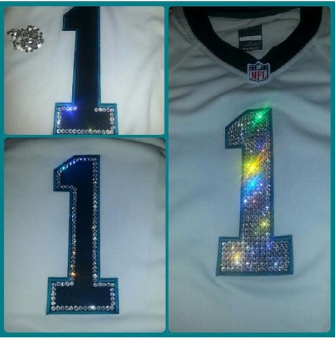 DIY Jersey Bling Bling Football Jersey, Diy Jersey Shirt Football, Bedazzled Football Jersey, Diy Jersey Shirt, Bedazzled Clothing, Jersey Outfit Football, Diy Jersey, Football Girlfriend Shirts, Cake Football