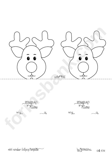 Mini Reindeer Lollipop Template Reindeer Lollipop Holder Template Free, Lollipop Template, Christmas School Treats, Christmas Lollipop Decorations, Free Printable Reindeer, Reindeer Lollipop, Mini Templates, Animal Mask Templates, Mini Reindeer