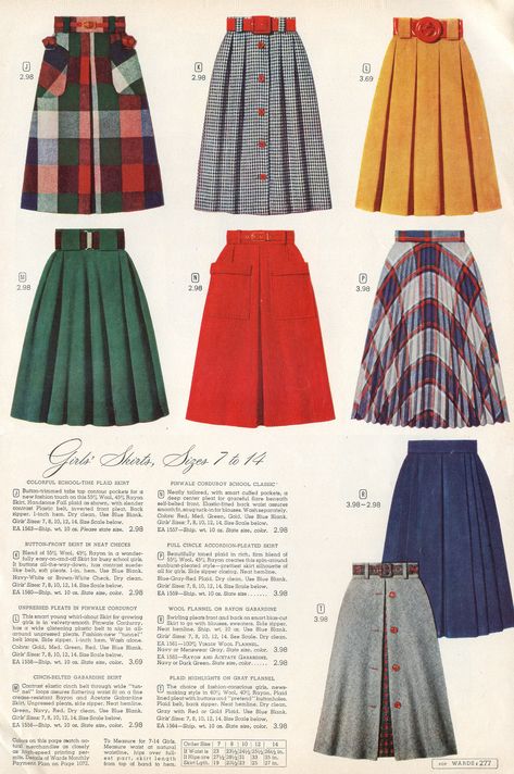 girls' skirts 1950's catalog 1953 montgomery ward 50s Skirt, Girls Skirts, Montgomery Ward, Skirt