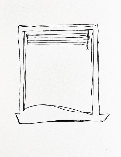 Window Doodle Art, Windowsill Drawing, Cute Window Drawing, Window Line Drawing, Window Line Art, Window Doodle, Open Window Tattoo, Window Tattoo Simple, Window Tattoo