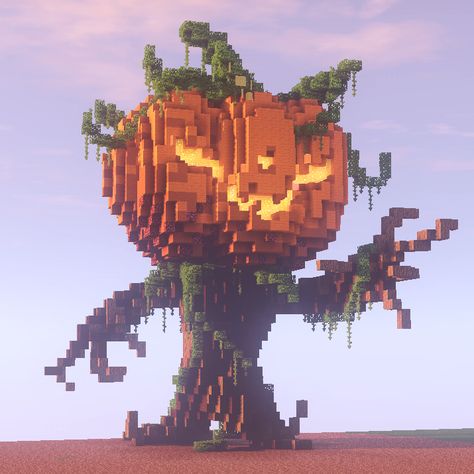 Minecraft Giant Pumpkin, Halloween Build Minecraft, Minecraft Pumpkin Build, Pumpkin House Minecraft, Minecraft Pumpkin Patch, Minecraft Fall Builds, Minecraft Halloween Builds, Pumpkin Minecraft, Rust Monster