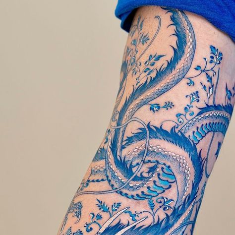 Oozy on Instagram: "Blue haku sleeve🤍🩵💙 . Done at @greystudiola  . #oozy #oozytattoo #tattoo #haku #ghibli #spiritedaway #dragontattoo #intenze #kwadron" Blue Haku Tattoo, Haku Dragon Tattoo, Haku Tattoo, Dragon Hand Tattoo, Haku Dragon, Koi Tattoo Design, Dragon Tattoo Art, Ghibli Tattoo, Koi Tattoo