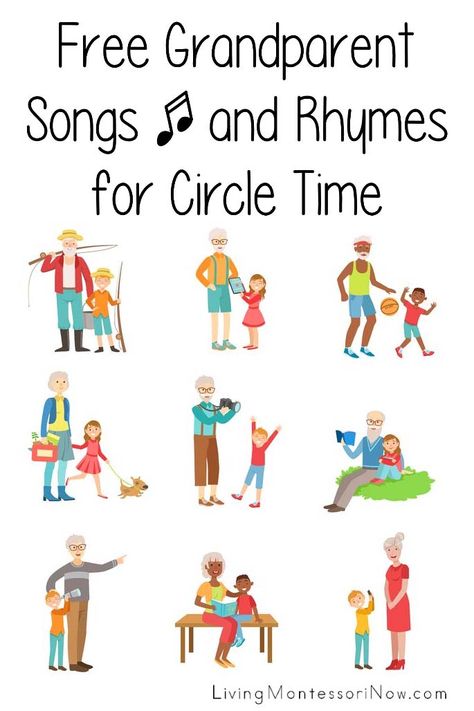 Lots of free grandparent songs for kids to learn for Grandparents Day or to sing to a special grandparent at any time - Living Montessori Now #MothersDay #FathersDay #GrandparentsDay #grandparent #circletime #preschool #homeschool Grandparents Activities For Preschool, Grandparents Day Songs, Grandparents Day Preschool, Grandparents Day Poem, Grandparents Day Activities, Quotes Daughter, Quotes Sister, Grandparents Day Cards, Marley Quotes