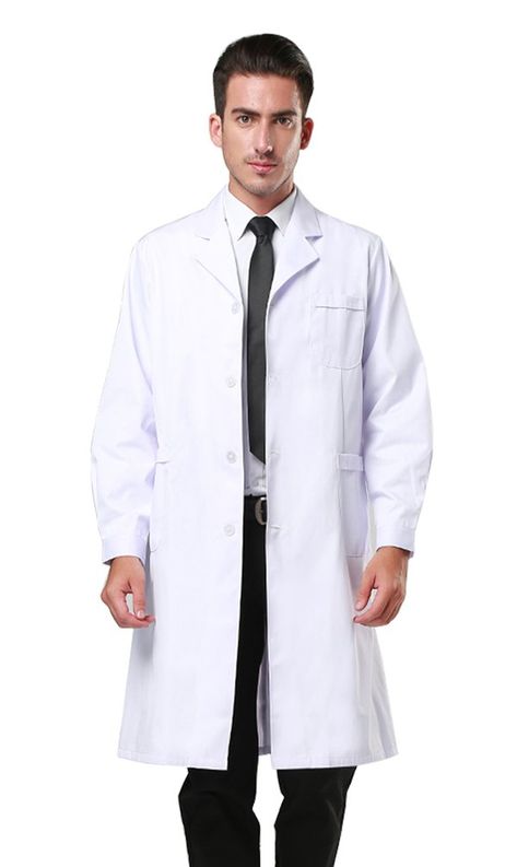 PRICES MAY VARY. Polyester Button closure Low Iron White Unisex Lab Coats Polyester blend for softness, durability, and easy cleaning. A chest pocket with a pencil slot, two roomy patch pockets with side entry for easy access to pant pockets The Lab Coat is made from hardwearing polyester fabric with its' absorbent material. Professional Unisex Lab Coat. Custom Styled for Men and Women. Suitable for Halloween, university student experiment, home decorator, role-playing, etc.  Description    1: Uniform Men, White Lab Coat, Scrubs Uniform, White Long Sleeves, Lab Coats, Safety Clothing, Polycotton Fabric, White Lab, Tailored Design