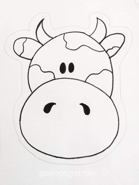 Cow Art Preschool, Cow Crafts Preschool, Cow Template, Farm Theme Crafts, Printable Cow, Preschool Creative Art, Farm Theme Preschool, Cow Craft, Farm Animal Crafts