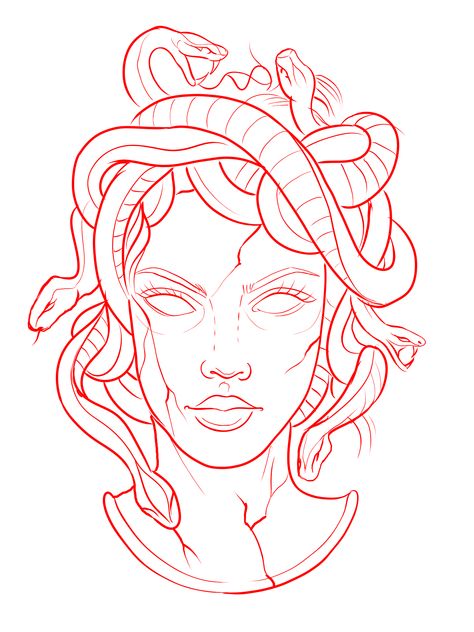 Medusa Tattoo Ideas For Women, Medusa Doodle, Medusa Artwork, Medusa Tattoo Design, Buddhist Art Drawing, Armband Tattoos, Cool Tattoo Drawings, Album Artwork Cover Art, Shiva Tattoo Design