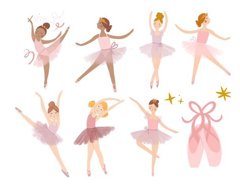 Ballet Party :: Behance Ballet Party Ideas, Ballerina Party Theme, Ballet Illustration, Ballerina Illustration, Ballet Birthday Party, Ballet Designs, Ballet Birthday, Ballet Party, Baby Birthday Decorations