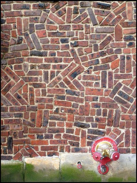 Brick Patterns Patio, Brick Works, Brick Path, Brick Art, Garden Paving, Street New York, Brick Architecture, Brick Facade, Brick Lane