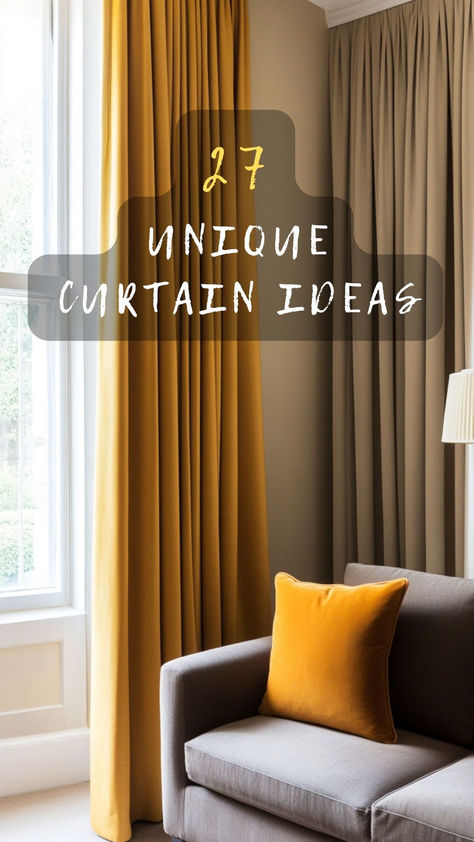 Elevate your room with curtains that do more than just cover windows. Find captivating, unique designs that express your style. Tap here to see how! 🌟🏠 #StatementCurtains #RoomDecor #StylishHome #CurtainDesigns #InteriorStyle Curtains Decoration Ideas, Fun Curtains Living Room, Types Of Curtains Style, Bold Curtains, Curtains Style, Minimalist Window, Eclectic Minimalist, Curtains Living Room Modern, Small Window Curtains