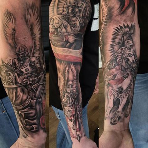 Daniel Tattoo, Poland Tattoo, Polish Hussars, Polish Tattoos, Polish Winged Hussars, Harry Potter Tattoos, Tiger Tattoo, Great Tattoos, First Tattoo