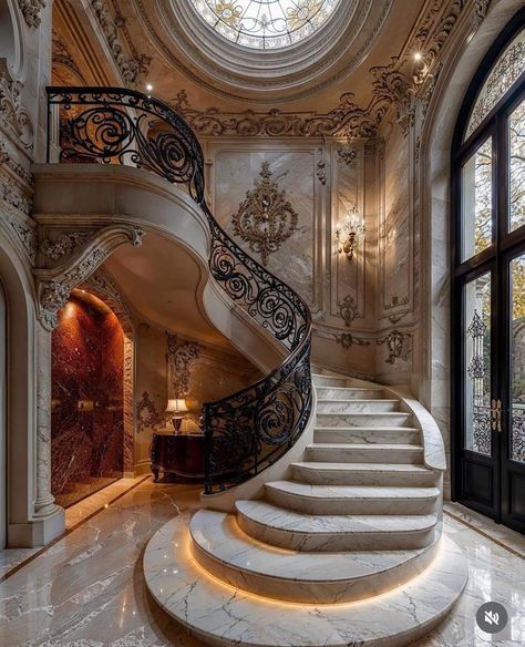 Gorgeous Houses, Stair Decor, Mansion Interior, Luxury Homes Dream Houses, Dream House Interior, Cool House Designs, House Goals, Dream House Plans, Staircase Design